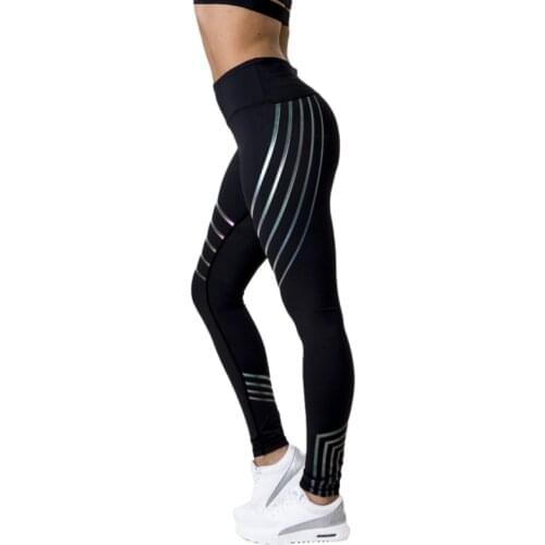 2021 Female Push Up Legging Yoga Pants Women Running Leggings High Waist Colorful Reflection Tights Leggins Gym Fitness Training