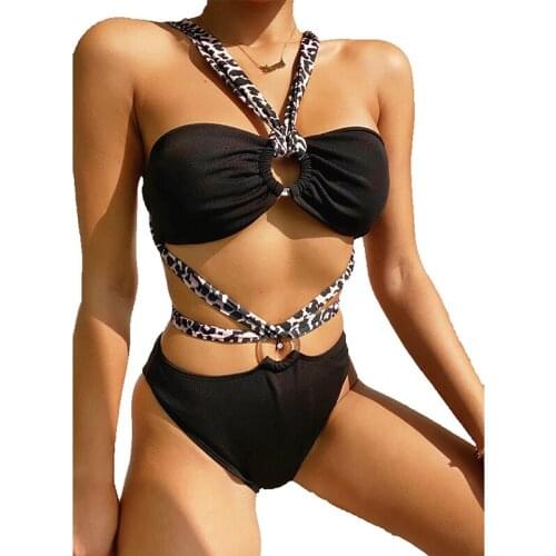 Women Plus Size Swimwear Sexy Bikini High Waisted Swimsuits Strappy Bikini Cute Swimsuit 2 Piece Sets Tie-dye Swim Suit 2021