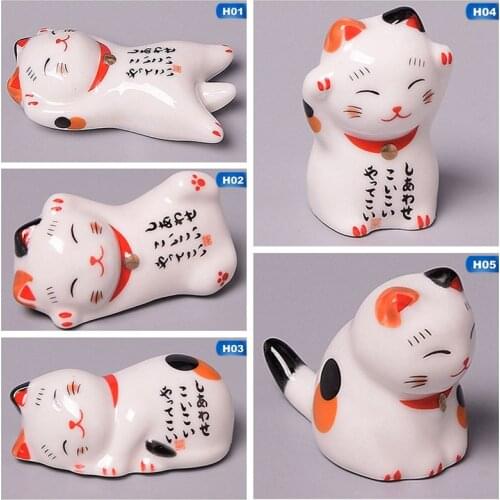 1pc Japanese Style Ceramic Chopsticks Holder Stand Cute Cat Design Chopstick Rack Kitchen Tableware Stand Holder Rest Home Decor