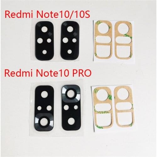 2pcs For Xiaomi Redmi Note 10 / 10 Pro Back Rear Camera Glass Lens Big Camera Glass Cover With Sticker Red Mi Note10 10S 10PRO