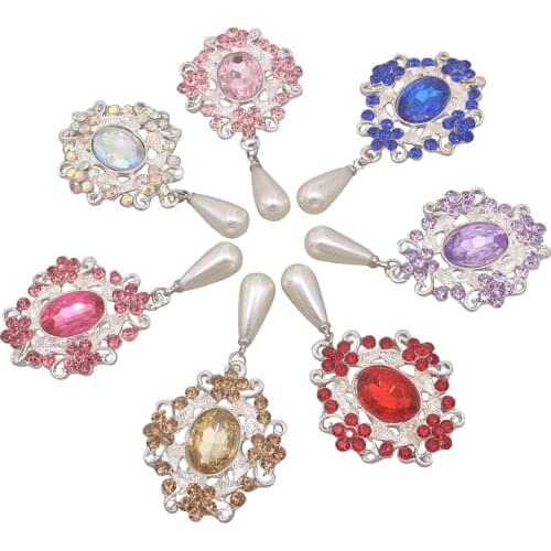 51mm Rhinestone Applique For Bow Knot Manualidades Flatback Stones And Crystals Jewelry Sew On Artesanato Accesoires 1piece