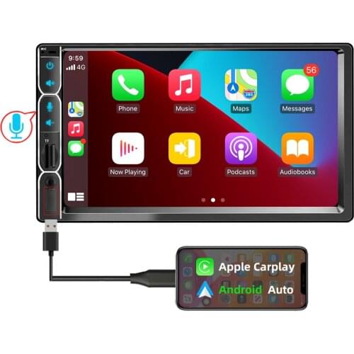JMANCE Car Radio Apple Carplay Car Stereo Radio Mirrorlink Android Auto Radio For Universal 2din Car Audio support siri