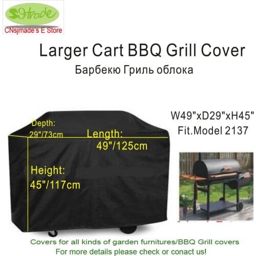 49" Larger BBQ Grill cover ,Water proof Cart BBQ covers with ribbons BBQ grill protective cover CNSJMADE