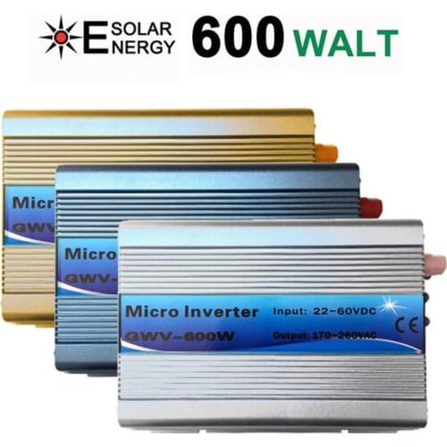 600W MPPT Grid Tie Inverter Peak Solar Power Inverter LCD Display DC22V~60V To AC230V Modified Sine Wave Converter Solar Inverte