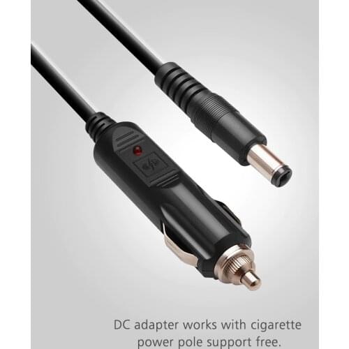 ALLPOWERS 12V-24V DC Car Charger Adapter Car Power Supply Cable - Cigarette Lighter Charger Plug Car Cable to DC 5.5mm x 2.1mm