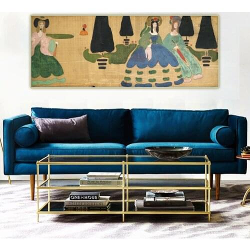 Citon Wassily Kandinsky《Promenade Gracieuse》Canvas Oil Painting Artwork Poster Picture Wall Background Decorations Home Decor