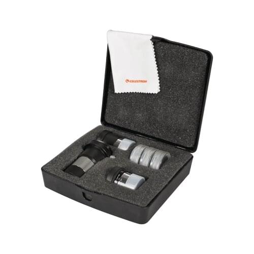 Celestron ASTROMASTER ACCESSORY KIT include 2X barlow lens 6 mm Ploss 15 mm Kellner Eyepiece #25 #80A Filter Moon Filter