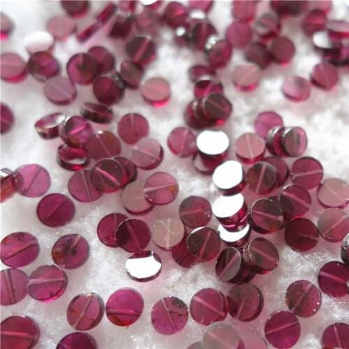 Garnet round disk 5mm 5 pieces Natural Gemstone Bead for Jewelry Making Necklace Earring ICNWAY