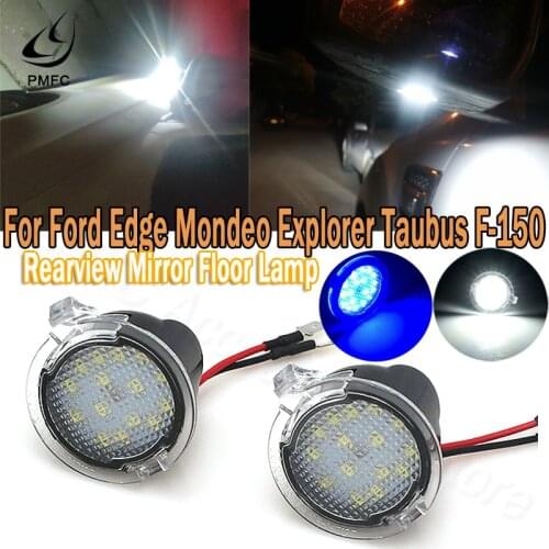 PMFC 1pair LED Rearview Mirror Floor Lamp Mirror Lamp For Ford Mondeo Sharp Realm Taurus Explorer