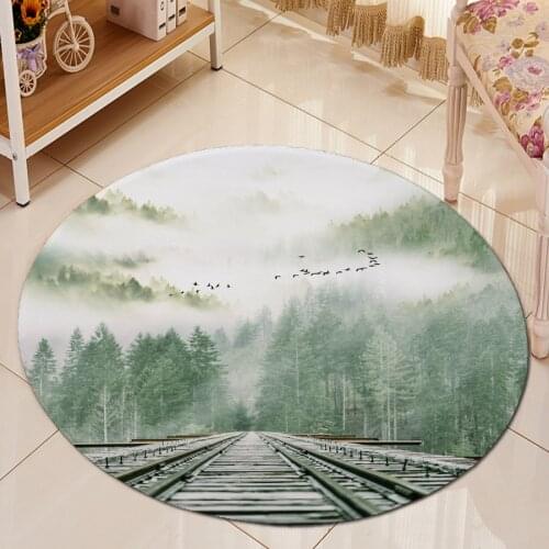 Forest Sea Water Rail Rugs for Bedroom Living Room Carpet Kitchen Bathroom Anti-Slip Floor Mats