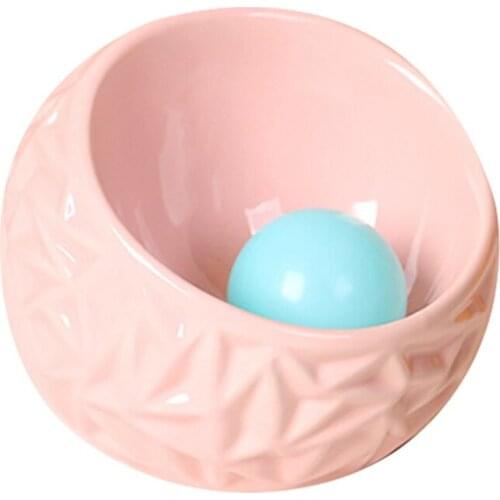 Legendog Hot Sales Ceramic Round Pet Bowl Home Cat Food Bowl Ceramic Tilted Nonslip Pet Feeding Bowl Pet Drinking Bowl Feed