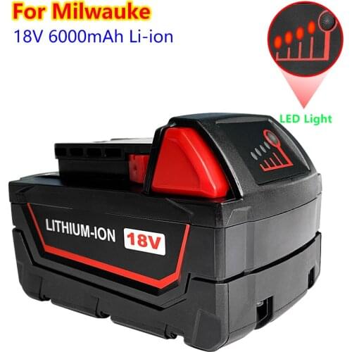 Lithium Battery for Milwauke Power Tools M18 Rechargeable Electric Tool Set 18V olt 18V 5000mah 6000mAh Battery
