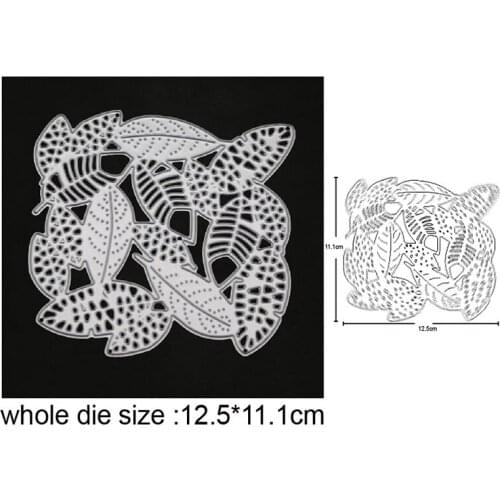 Leaf Background Frame Metal Cutting Dies Stencils for DIY Scrapbooking/photo album Decor Embossing Paper Cards Making Craft dies