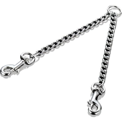 Metal Double Dog Leash 2 Way No Tangle Coupler Double Pet Dog Lead Leashes Twin Large Medium Small Dogs