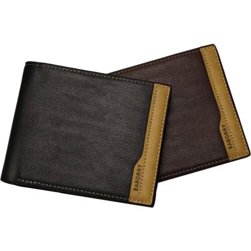 Mens PU Leather High Quality RFID Blocking Wallet Male Casual Short Wallets Men Money Clip Coin Purse Card Holder