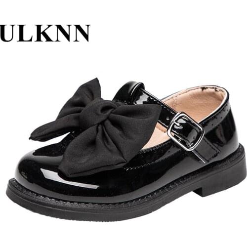 ULKNN 2021 Spring Footwears For Girls Childrens Leather Shoes Fashion Solid Color Kids Summer Princess Party Shoes 23-33 Flats