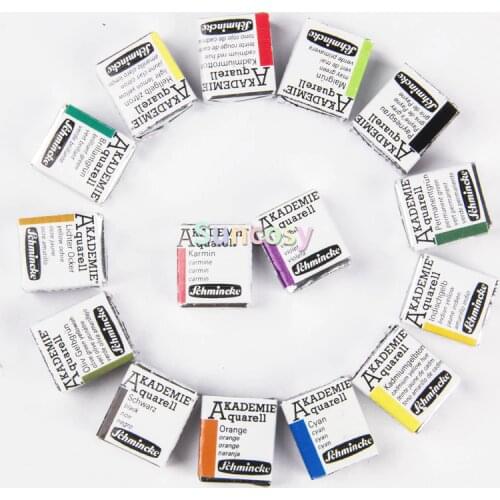 Original Germany Schmincke Horadam Aquarell Half-Pan Paint,Soild Watercolor,Professional DrawingTool,For Artist,Art Supplies