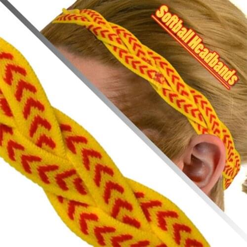 GripBand Softball Headband - Yellow Red Arrows