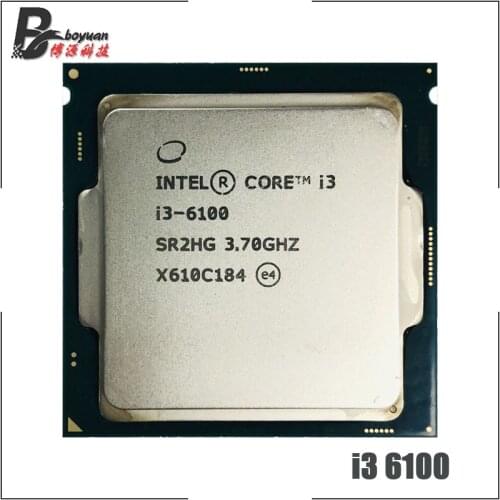 Intel Core i3-6100 i3 6100 3.7 GHz Dual-Core Quad-Thread 51W CPU Processor LGA 1151