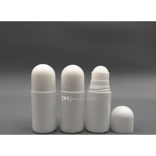50ML White Empty Roll On Bottles for Deodorant Refillable Containers Large & Travel Size Plastic Roller Bottles or Essential Oil