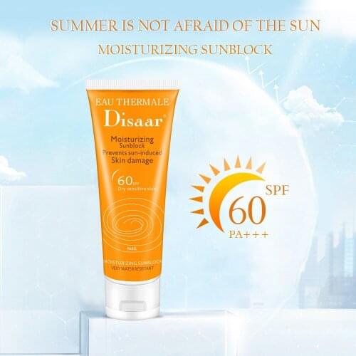 Disaar 80ML Anti-Sweat Hydrating Sunscreen Face Whole Body Sunscreen Moisturizes Skin with Luster Whitening SPF 60