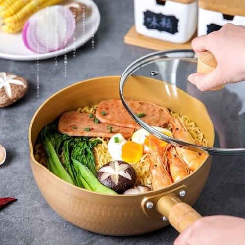 Nostick Saucepan Milk Pan Saucepan Multipurpose Pots Saucepan Solid Wood Handle Nonstick Saucepan Milk Saucepan 2 Sizes