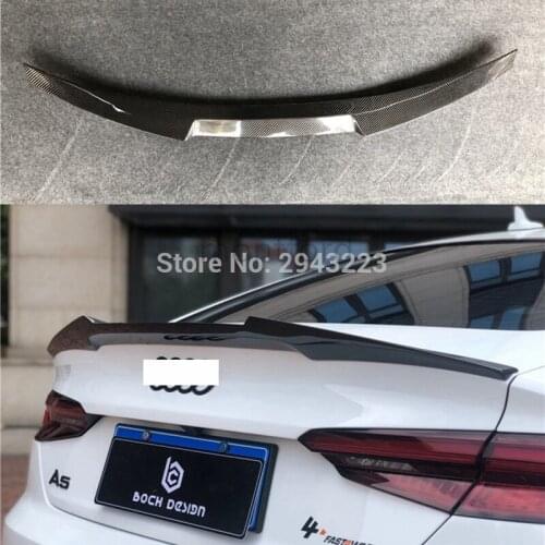 Car Styling For Audi A5 S5 RS5 Sportback 2017-2020 High Quality Carbon Fiber Rear Trunk Boot Lip Roof Spoiler Wing