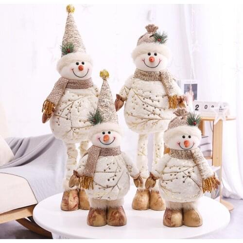 Christmas decorations christmas craft Cute doll The snowman furnishing articles Telescopic doll lovely Strong enough