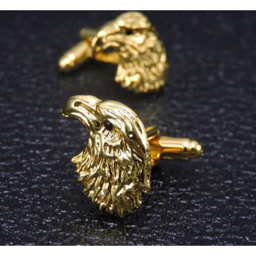 Eagle Cufflinks brand new high quality fashion gold jewelry brand shirt Cufflinks mens Wedding Shirt badge pin gift