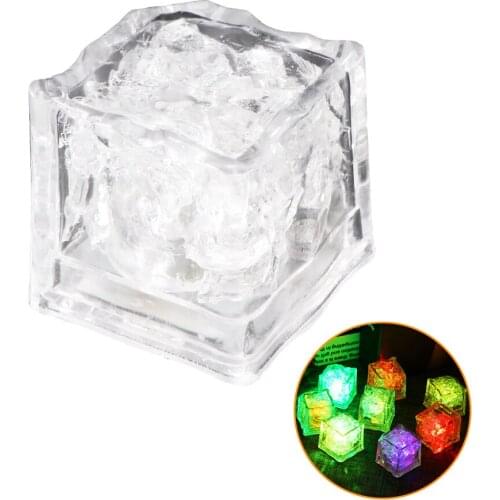 1 Pcs LED Ice Cubes Glowing Party Ball Flash Light Luminous Neon Wedding Festival Christmas Bar Wine Glass Decoration Supplies