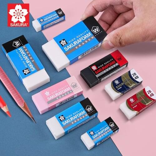 1pc Japan Sakura FOAM High Quality Eraser Macaron Colors Ultra Clean Fine Art Professional Sketch Eraser Student Wipe Clean