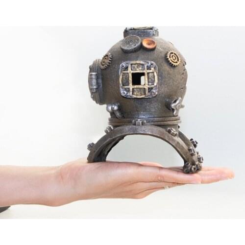 13X15cm Aquarium Fish Tank Landscape Space Capsule Decor Resin Ornament Aquarium Accessories Decor Aquarium Fish Hidout Cave