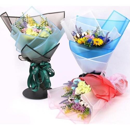 20Pcs/Set Bouquet Wrapping Paper Waterproof Wrapping Paper Coloured Mist Paper Gifts Packing Flower Bouquet Wedding