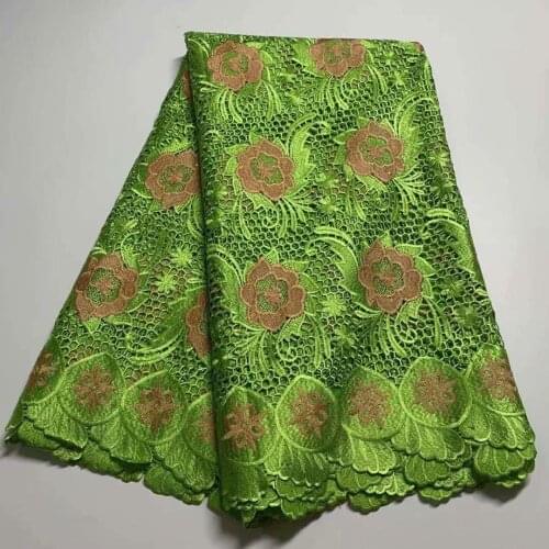 African Lace Fabric Cotton Dry Lace Fabric 2021 High Quality French Guipure Lace With Stones Water Soluble Lace For Wedding 5Y