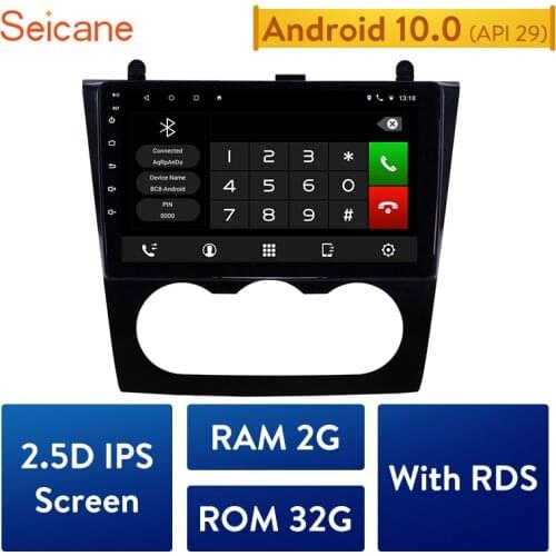 Seicane Android 10.0 Car GPS Radio Unit Multimedia for 2008 2009 2010 2011 2012 Nissan Teana Altima Manual A/C with RDS WIFI SWC
