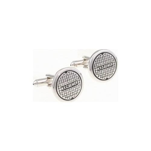 Free shipping new arrival stainless steel cufflink factory supply mix cufflinks wholesale manhole cover