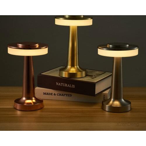 Cordless Bar Table Lamp Touch Sensor Rechargeable LED Desktop Night Light Dimmable Restaurant Cafe Dinner Lamps Table Desk Light