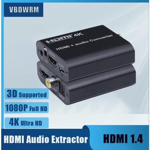 HDMI Audio Extractor 4K 5.1Ch HDMI to toslink splitter HDMI Digital coaxial audio converter for PS4 apple TV DVD HDTV PS4 pro