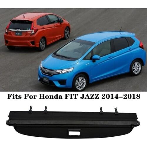 High Qualit Car Rear Trunk Cargo Cover Security Shield Screen shadFits For Honda FIT JAZZ 2014 2015 2016 2017 2018(black, beige)