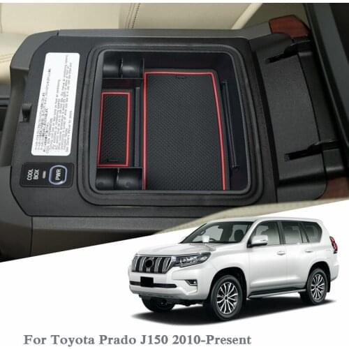 For Toyota Prado J150 2010-Present LHD Car Styling Car Center Console Armrest Storage Box Covers Interior Decoration Accessories