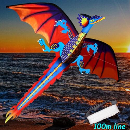 New High Quality Classical Dragon Kite 140cm x 120cm Single Line With Tail With Handle and Line Good Flying Kites From Hengda
