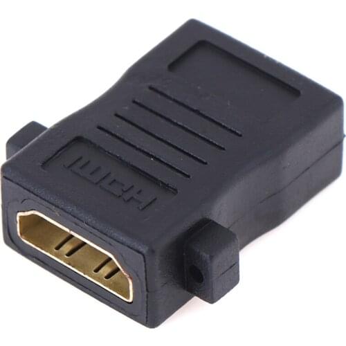 HDMI female to female adapter Panel can be fixed Thru head HDMI female with screw hole 1920 * 1080 resolution HD cable connector