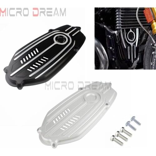 Motorcycle Front Engine Case Cover Breast Plate Protection for BMW R Nine T 2014 2015 2016 2017 2018 Silver & Black Frame Cover
