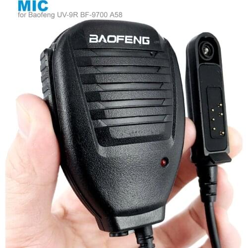 PTT Shoulder Microphone Speaker Mic for BAOFENG A58 BF-9700 UV-9R Plus GT-3WP R760 82WP Waterproof Walkie Talkie Two Way Radio