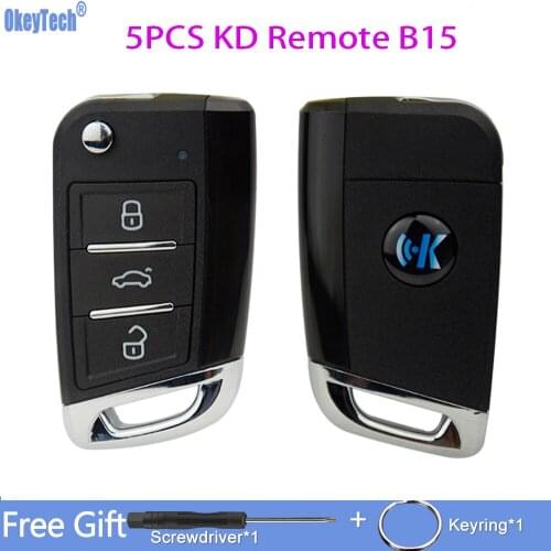 OkeyTech 5PCS/Lot KEYDIY Original KD B15 3 Buttons B Series Remotes For KD900 KD900+ URG200 KD-X2 Mini KD For VW MQB Style