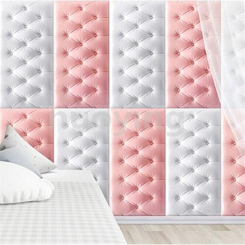 Self-adhesive 3D Childrens Bedside Cushion Sticker Wall Anti-collision Retaining Wall Living Room Background Wall