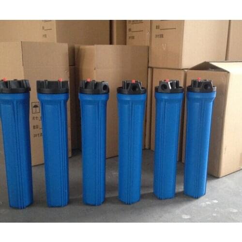 Blue thick explosion-proof water purifier housing filter bottle accessories 20 inch 1/2" inch port water inlet