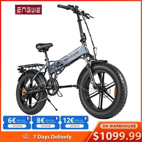 CN DDP ENGWE EP-2 Pro Foldable Electric Bicycle Powerful Brushless Motor SHIMANO 7 Speed Gears 20-Inch Tires 750W Motor