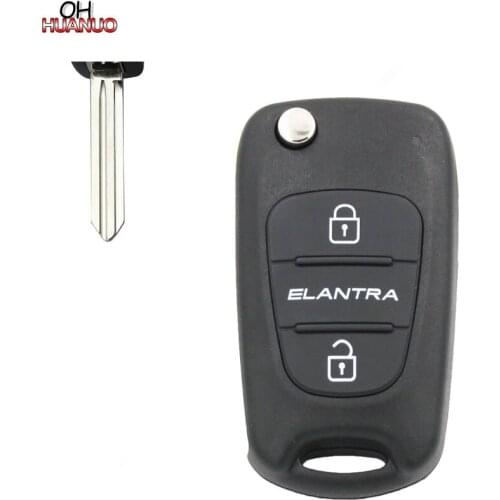 3 Buttons Replacement Shell balnk Flip Remote Key Case Fob for Hyundai Elantra