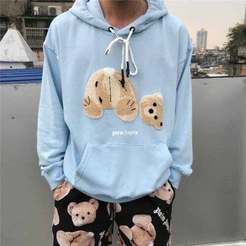 Palm Angels Decapitated Bear Couple Hoodies Sweatshirts Loose Casual Wild Long Sleeve